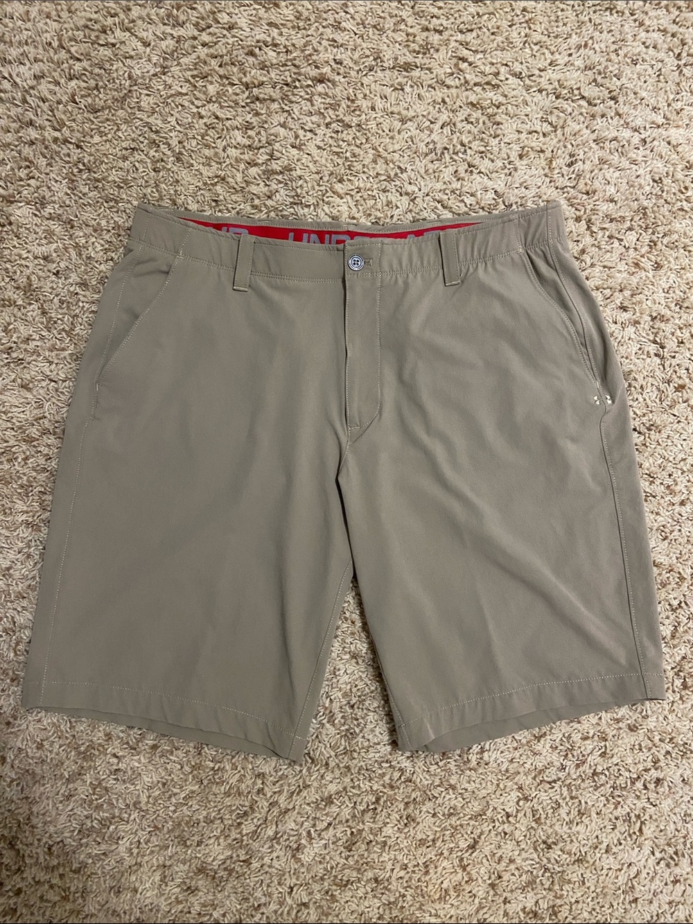 Under Armour Men's Tan Performance Flat-Front Shorts